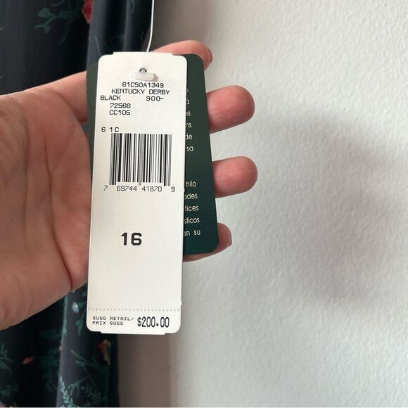 NWT Vintage Ralph Lauren Floral Foliage Silk Midi/Maxi Lined Dress - Picture 3 of 12